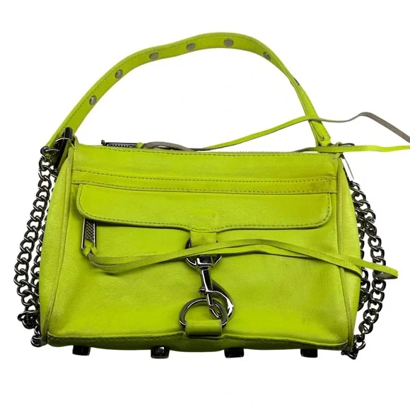 Rebecca Minkoff Neon Yellow Mini Crossbody - Picture 1 of 13